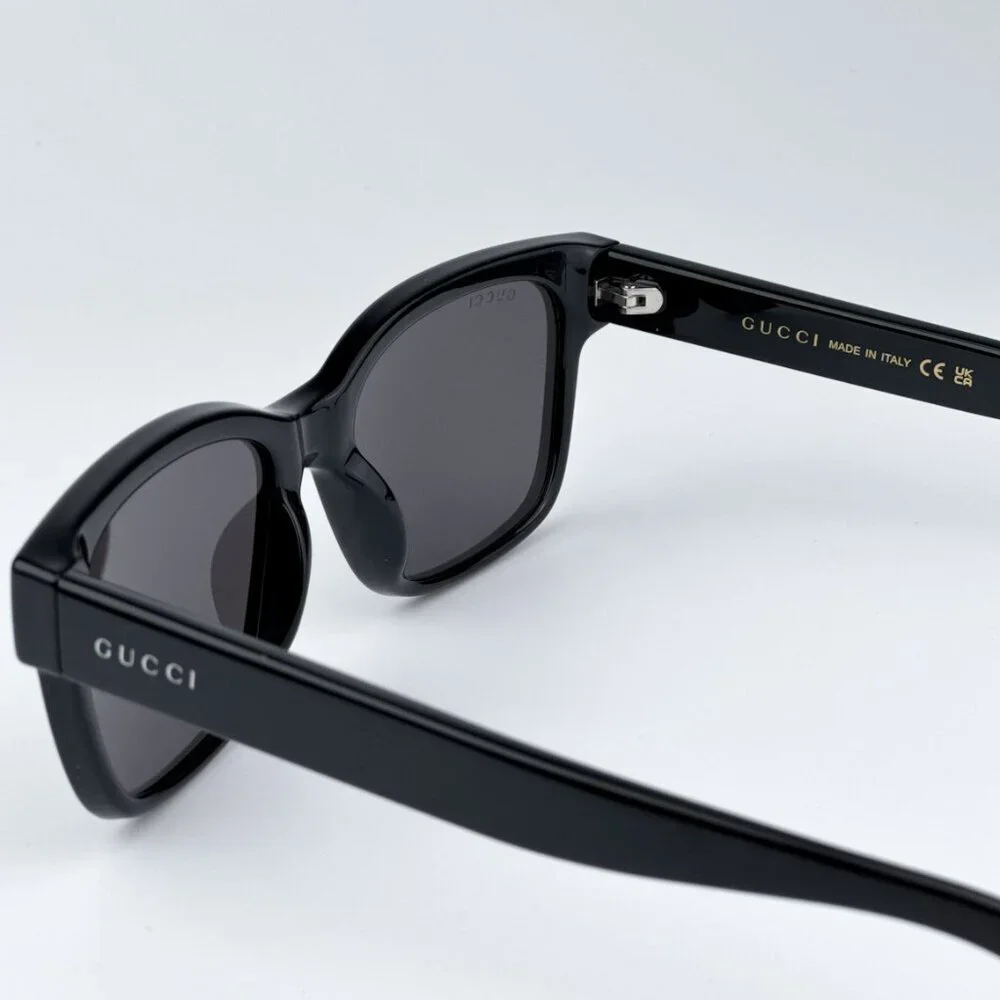 Gucci GG1716S 001 BRAND NEW Sunglasses Black Grey Square Unisex